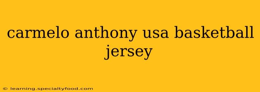carmelo anthony usa basketball jersey
