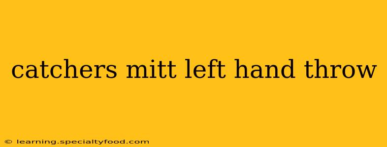 catchers mitt left hand throw