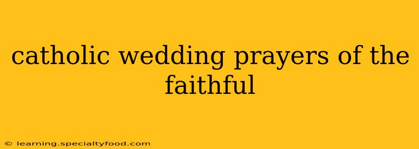 catholic wedding prayers of the faithful