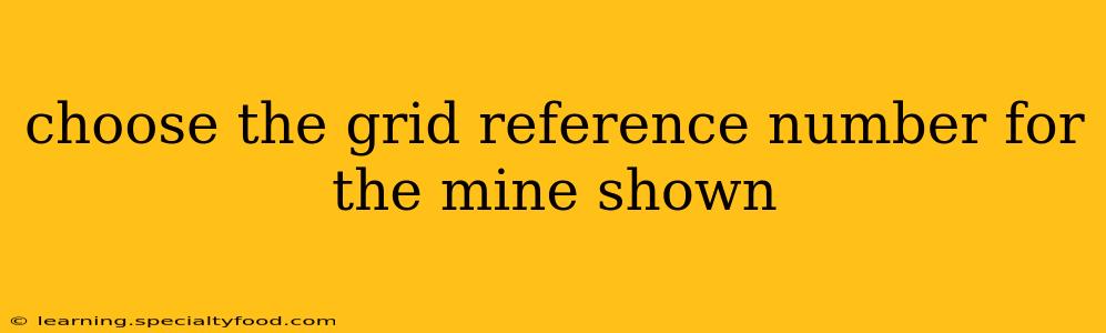 choose the grid reference number for the mine shown choose the grid reference number for the mine shown