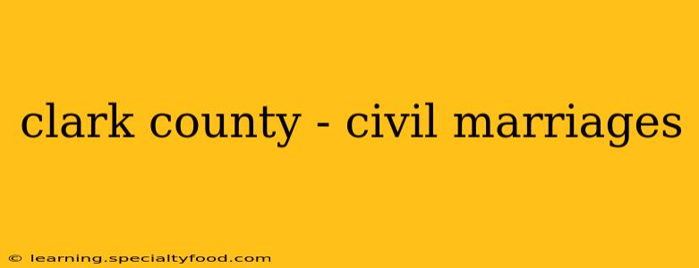 clark county - civil marriages