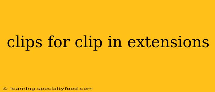 clips for clip in extensions