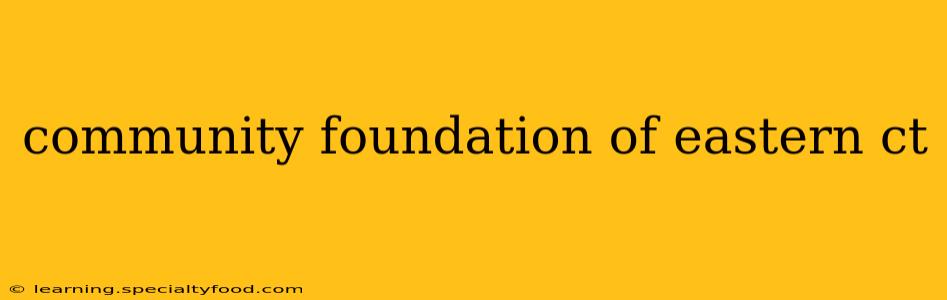 community foundation of eastern ct