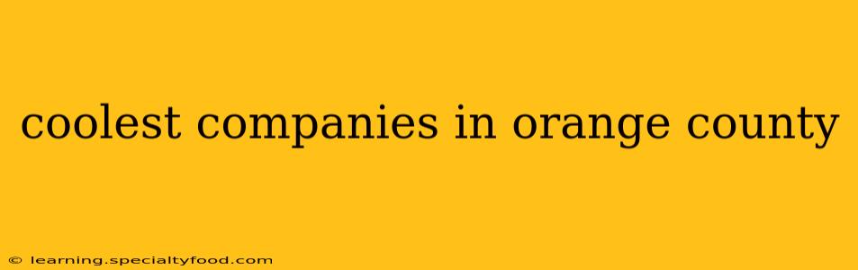 coolest companies in orange county