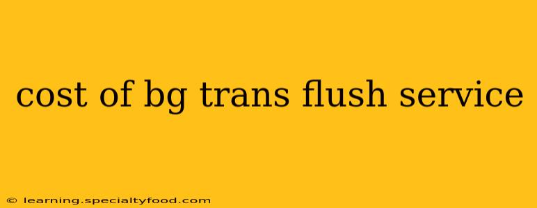 cost of bg trans flush service
