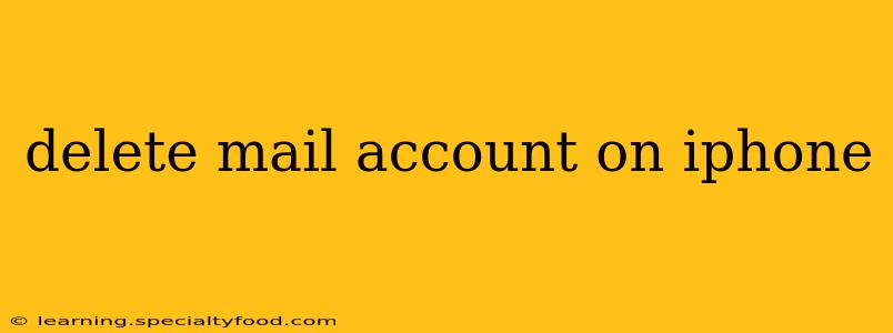 delete mail account on iphone