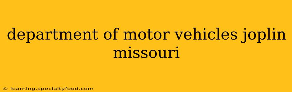 department of motor vehicles joplin missouri
