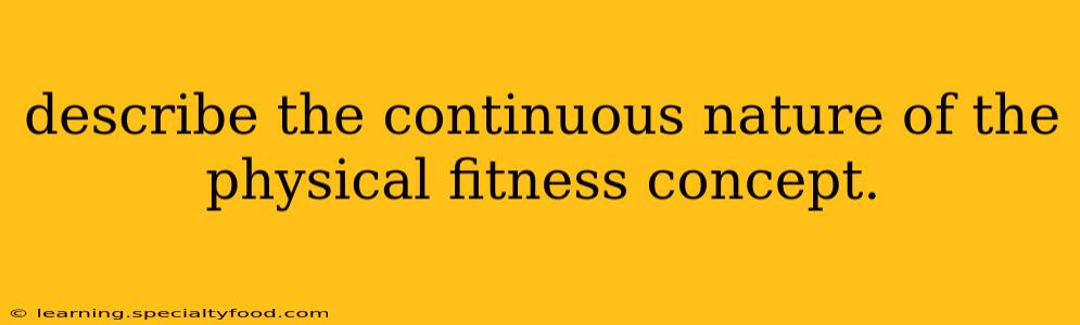 describe the continuous nature of the physical fitness concept.