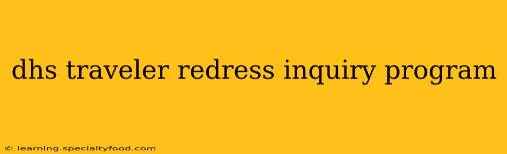 dhs traveler redress inquiry program