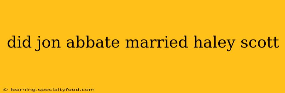 did jon abbate married haley scott