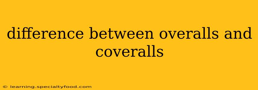 difference between overalls and coveralls