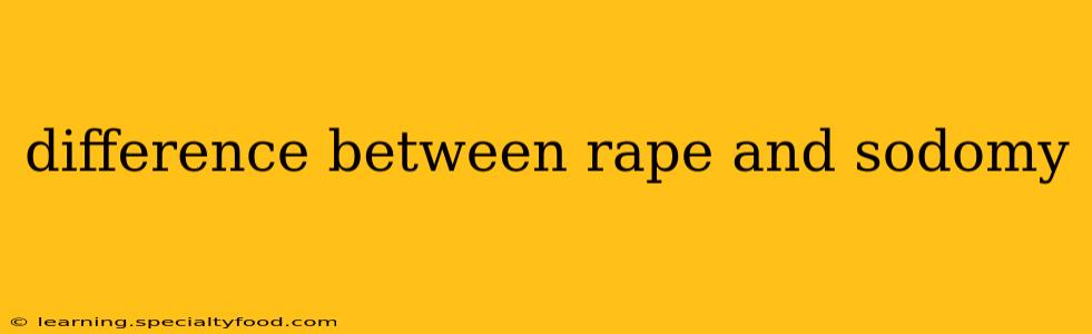 difference between rape and sodomy