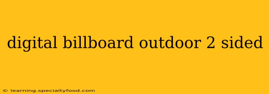 digital billboard outdoor 2 sided