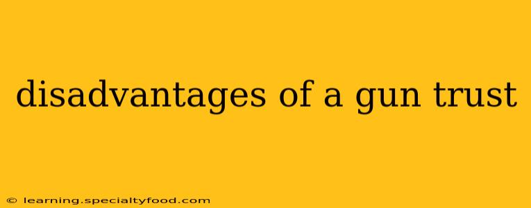 disadvantages of a gun trust