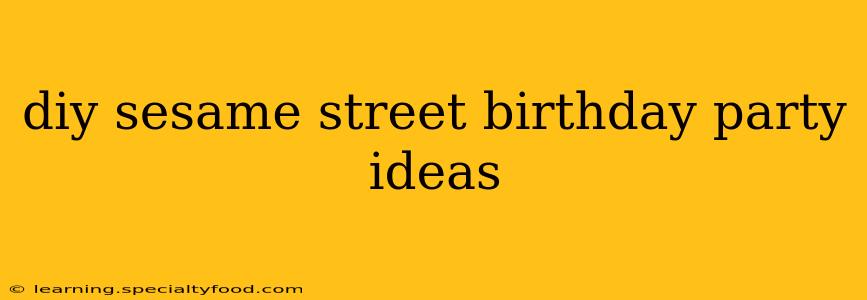 diy sesame street birthday party ideas