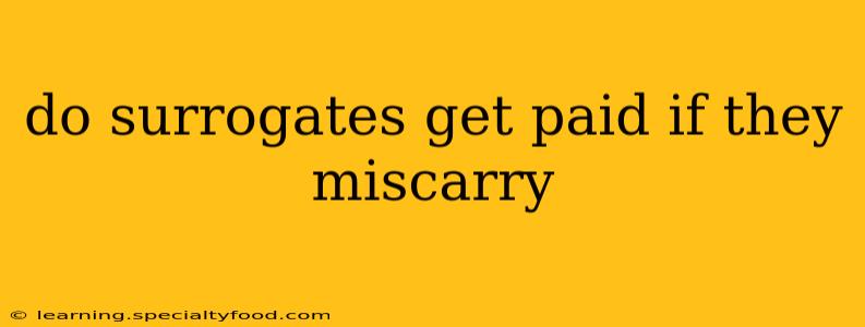 do surrogates get paid if they miscarry