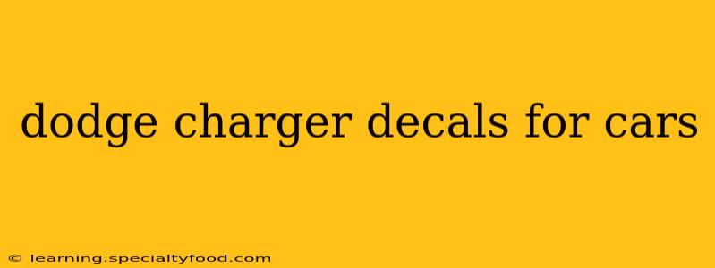 dodge charger decals for cars