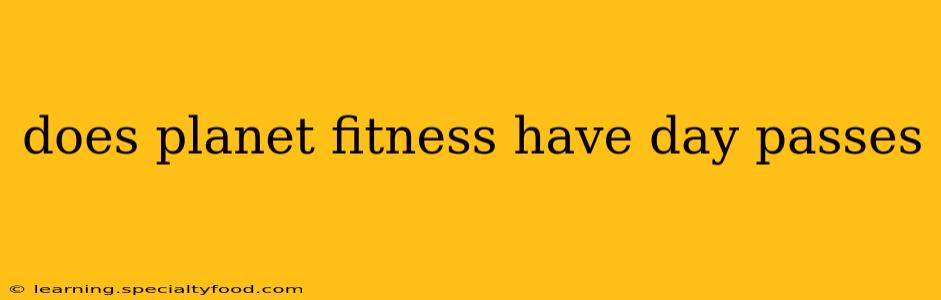 does planet fitness have day passes