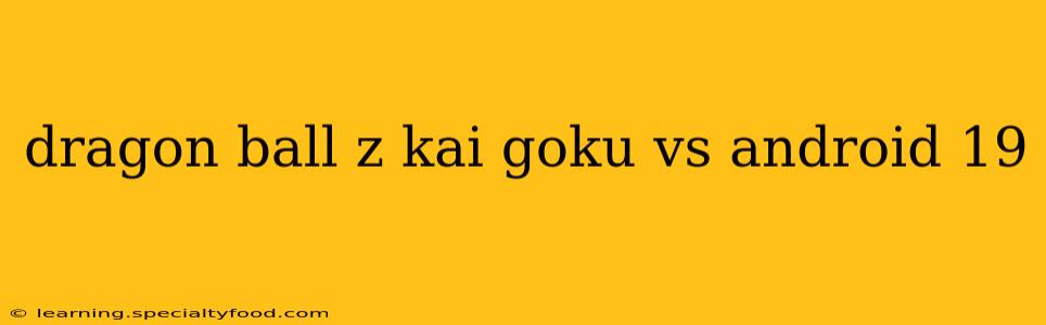 dragon ball z kai goku vs android 19
