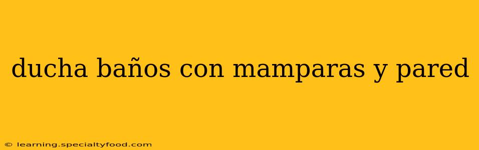 ducha baños con mamparas y pared