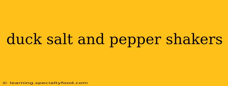 duck salt and pepper shakers