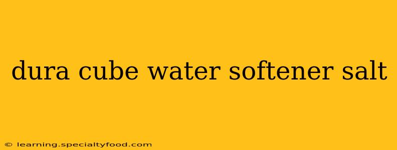 dura cube water softener salt