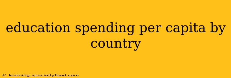 education spending per capita by country