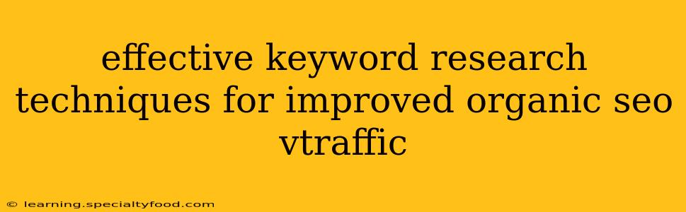 effective keyword research techniques for improved organic seo vtraffic