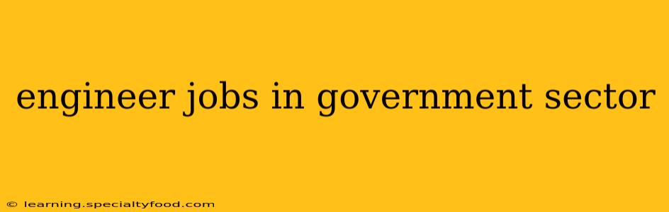 engineer jobs in government sector