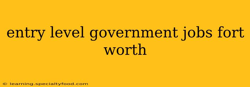 entry level government jobs fort worth