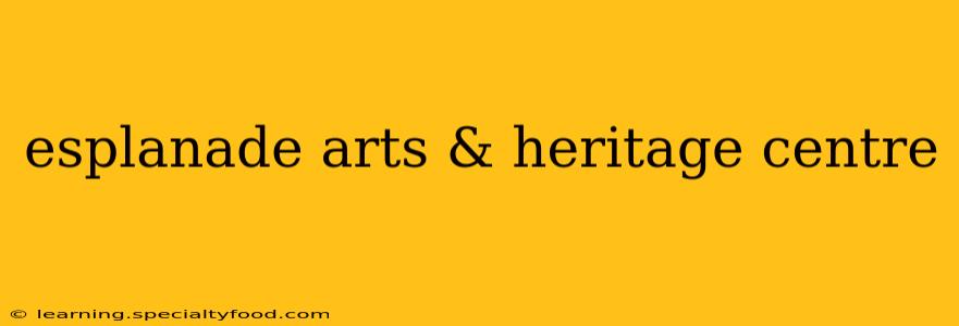 esplanade arts & heritage centre