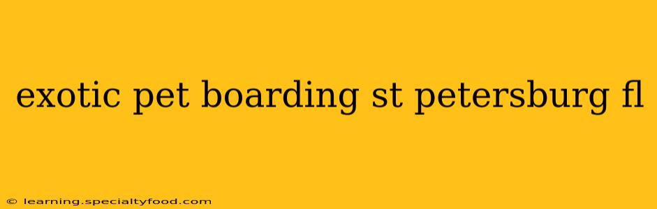 exotic pet boarding st petersburg fl