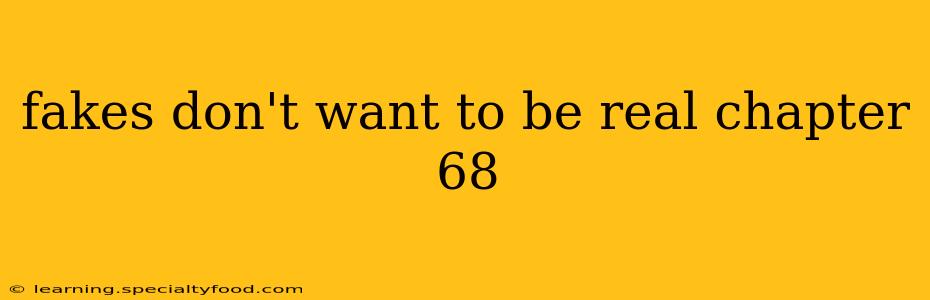 fakes don't want to be real chapter 68