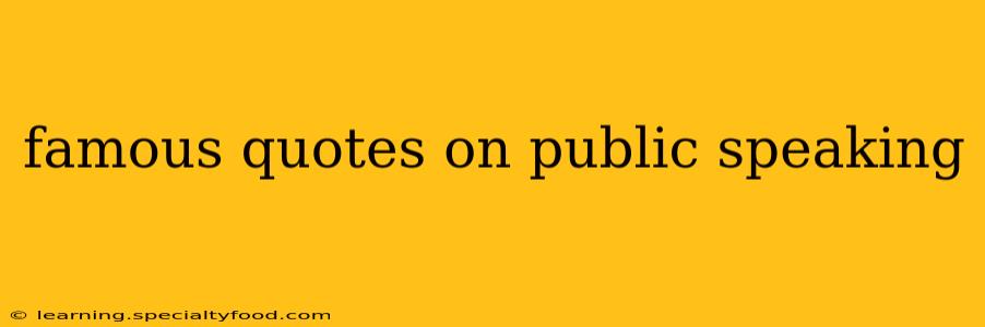 famous quotes on public speaking