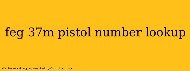 feg 37m pistol number lookup