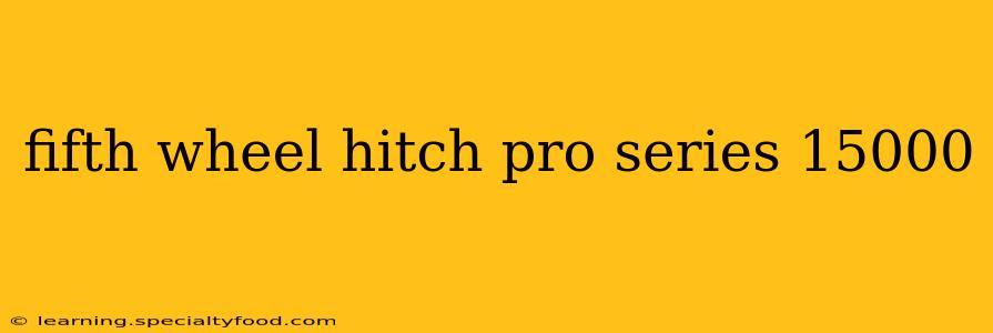 fifth wheel hitch pro series 15000