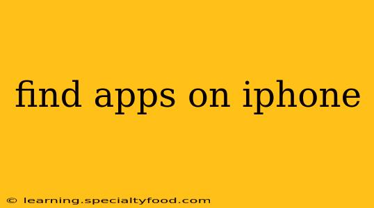 find apps on iphone