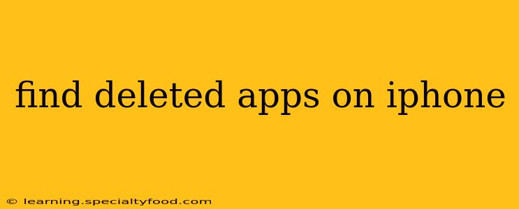find deleted apps on iphone