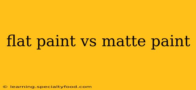 flat paint vs matte paint
