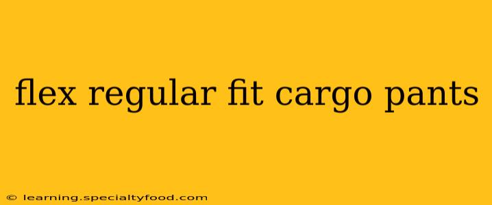 flex regular fit cargo pants