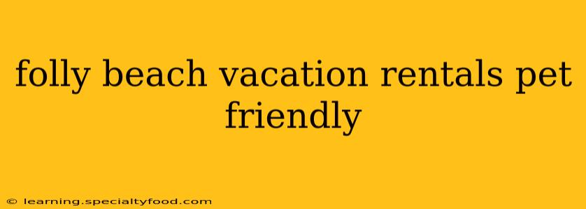 folly beach vacation rentals pet friendly