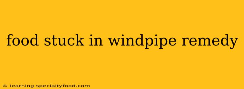 food stuck in windpipe remedy