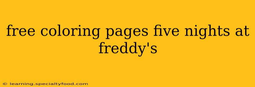 free coloring pages five nights at freddy's