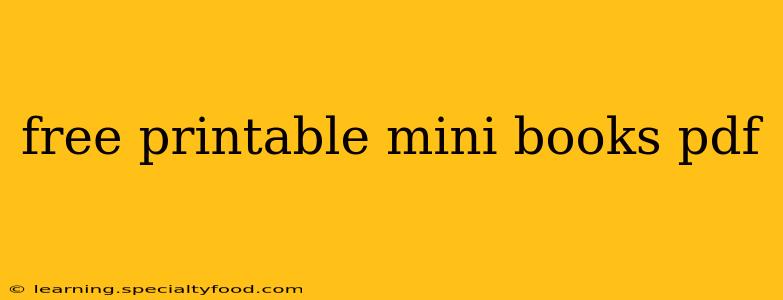free printable mini books pdf
