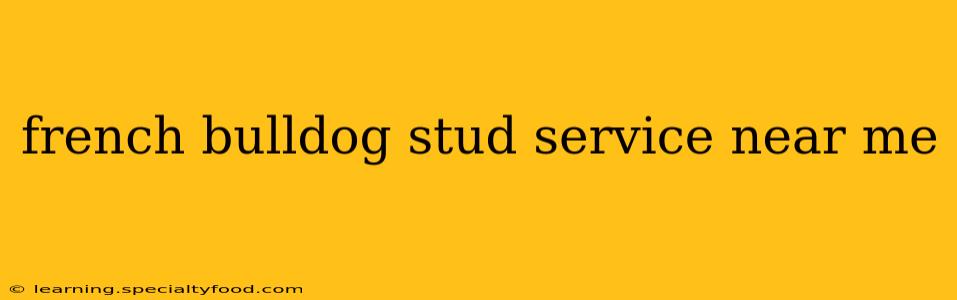 french bulldog stud service near me