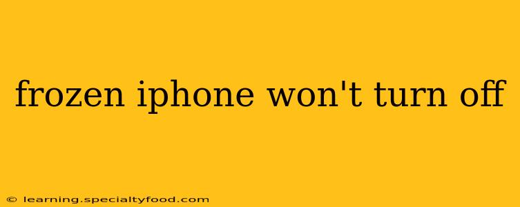 frozen iphone won't turn off