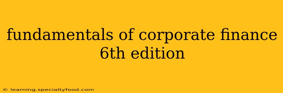 fundamentals of corporate finance 6th edition