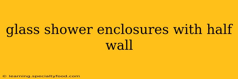 glass shower enclosures with half wall