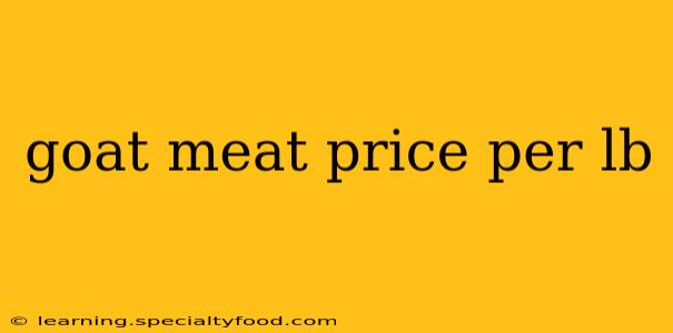 goat meat price per lb