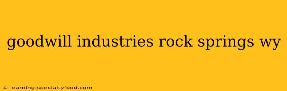 goodwill industries rock springs wy